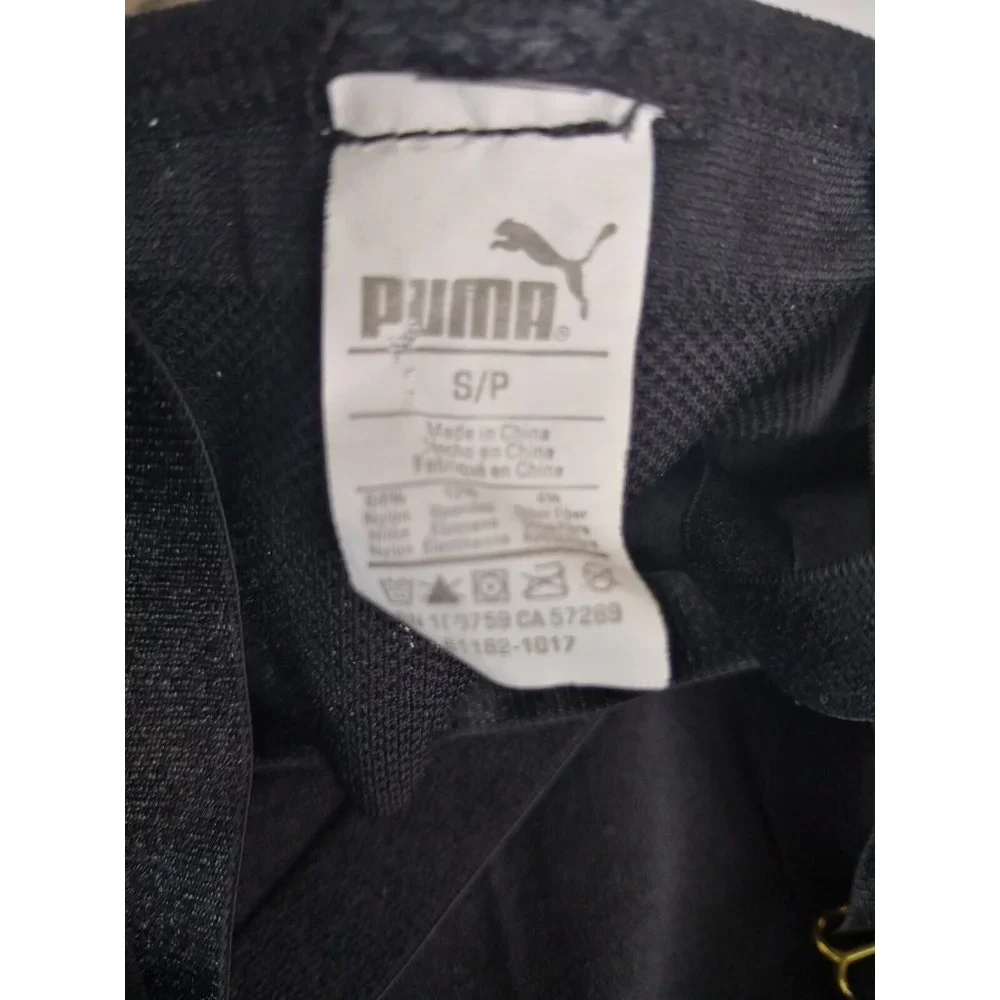Puma RACER BACK BRA WOMEN'S LIGHT SUPPORT SPORTS BRA BLACK SIZE S - Picture 4 of 4